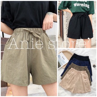 Emily Shop - Quần Đùi Nữ Chất Đũi Cạp Chun 🦋 Quần Short Eo Chun Co Dãn 4 Màu 🦋