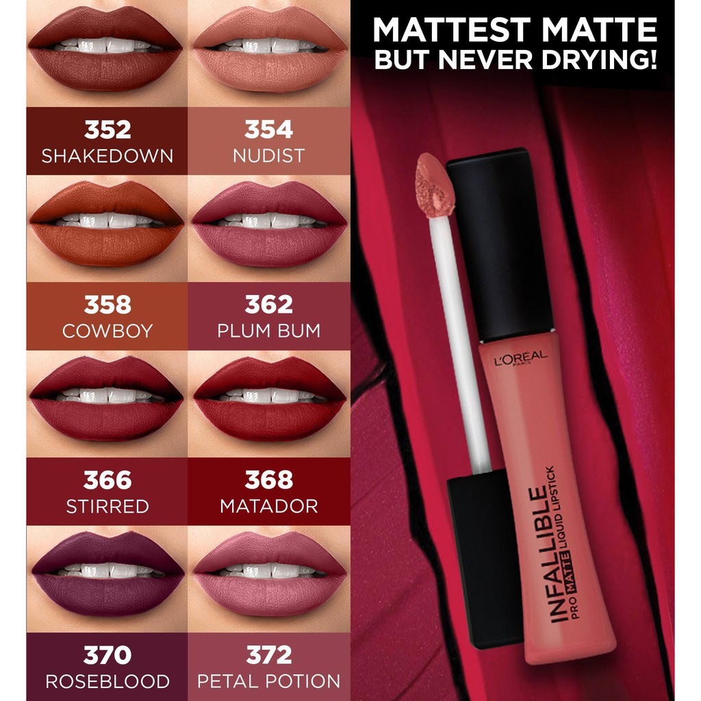 Son Môi Kem Lì Lâu Trôi L'oreal Infallible Pro Matte Liquid Lipstick