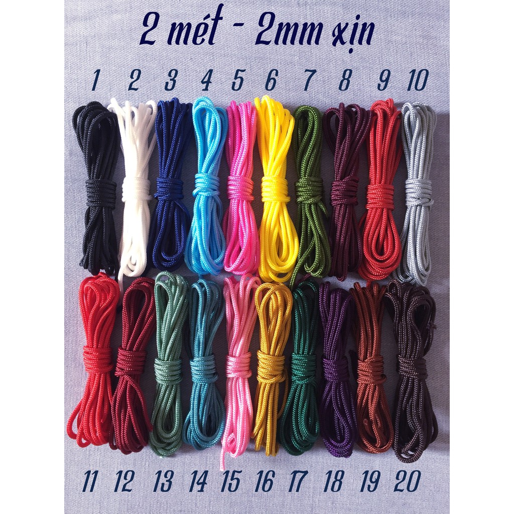 dây dù 2mm đan vòng tay - cuộn 2 mét