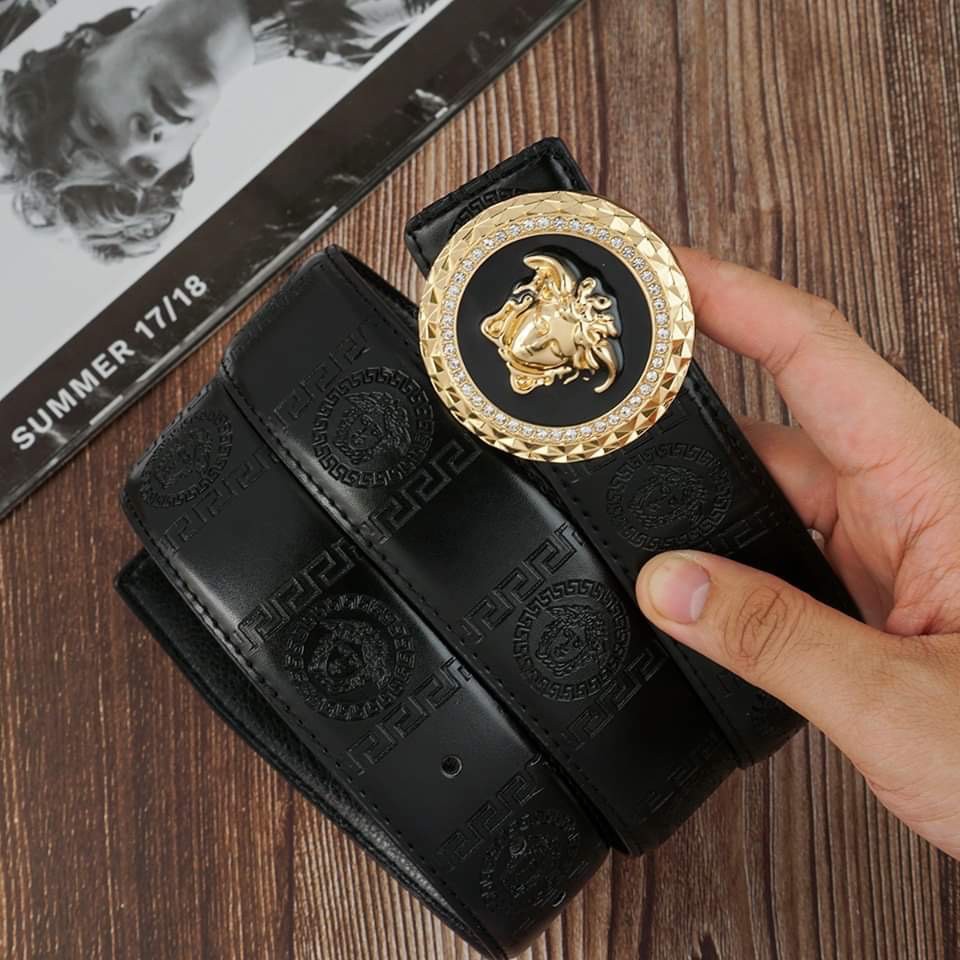 Thắt lưng VS , Dây lưng da cao cấp mầu đen VS 663 - Lịch lãm ,doanh nhân