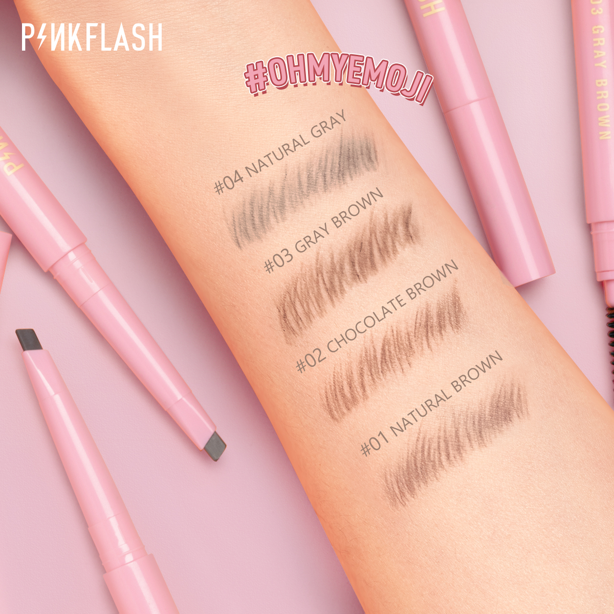 [Hàng mới về] Pinkflash Bút Chì Vẽ Lông Mày Xoay Tự Động 8h Chống Nước Lâu Trôi | BigBuy360 - bigbuy360.vn