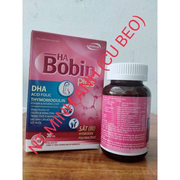 Bổ bầu Bobin Plus- HÀNG CHÍNH HÃNG- Bổ sung DHA,EPA, Vitamin và Khoáng chất