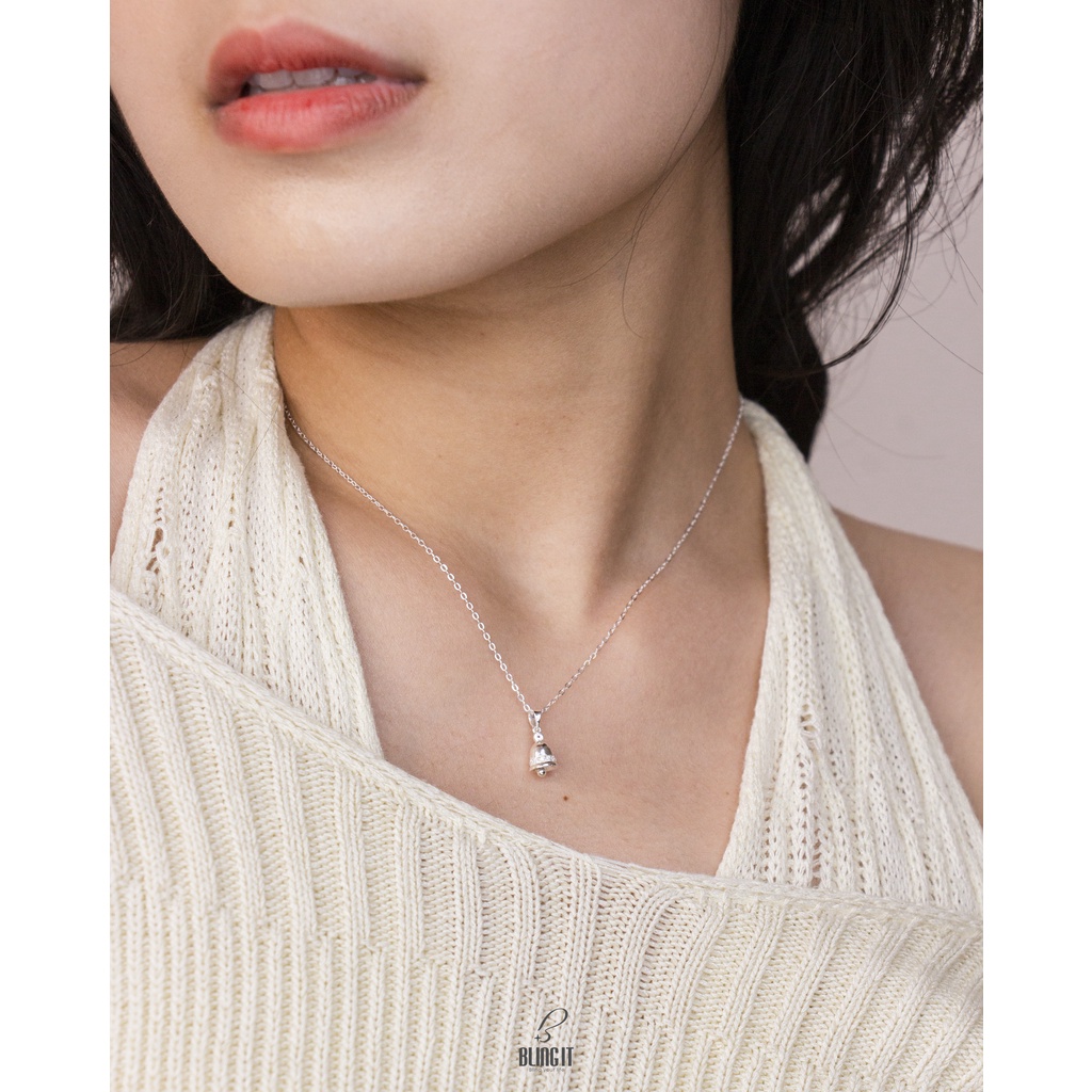 Dây chuyền bạc nữ 925 BLING IT thiết kế đơn giản hình chiếc chuông BIVC270