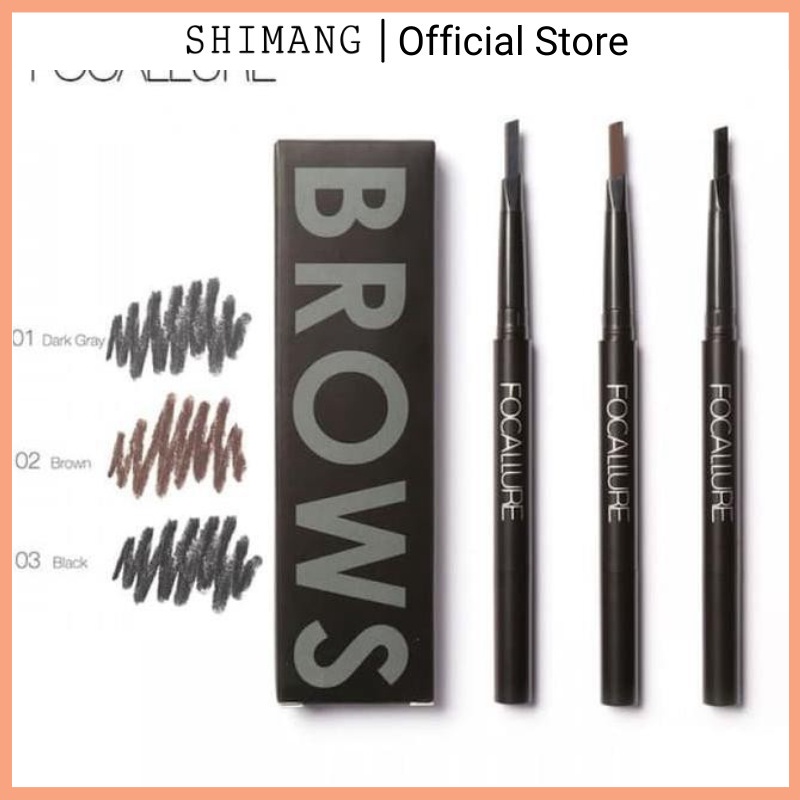 Chì kẻ lông mày hai đầu Focallure BROWS FCKM1