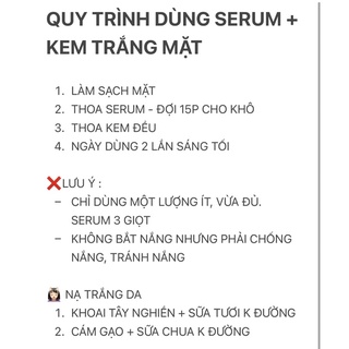 COMBO TRẮNG DA MẶT SERUM + FACE XANH ( Mơ không dùng và tư vân nữa )