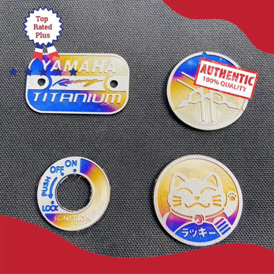 [HCM XẢ KHO MÙA DỊCH] TEM NẮP DẦU, LOGO MẶT NẠ TITAN , DÁN Ổ KHÓA TITAN TEM CHO XE SIRIUS