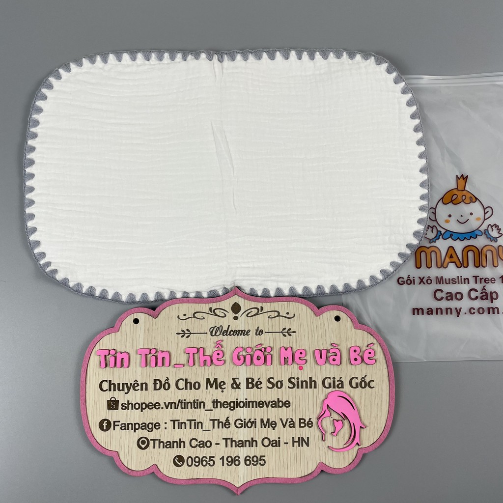 Gối Xô Cho Bé [LOẠI ĐẸP] Gối Xô Manny 10 Lớp Cho Bé từ Sơ Sinh - Siêu Mềm, Siêu Mát, Ko Ảnh Hưởng Đến Xương Sống Bé