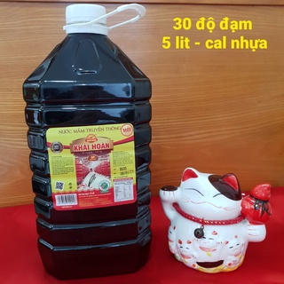 Nước mắm khải hoàn: can nhựa 5l, 30 độ đạm