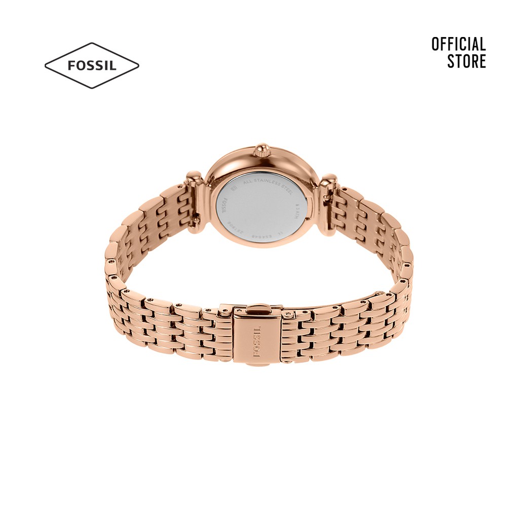 Đồng hồ Kim nữ Fossil CARLIE MINI dây kim loại ES4648 - màu vàng hồng