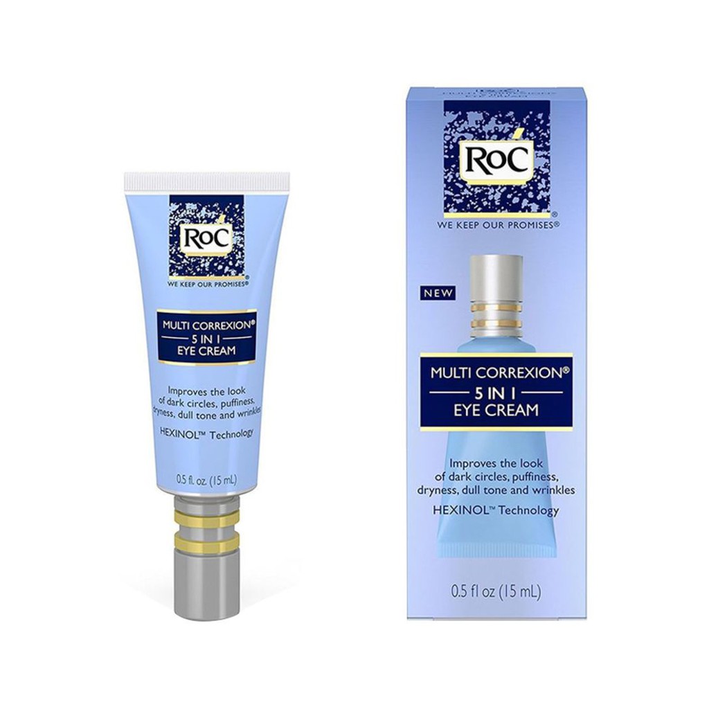 Kem chống nhăn vùng mắt Roc Retinol Correxion Eye Cream 15ml 5 in one