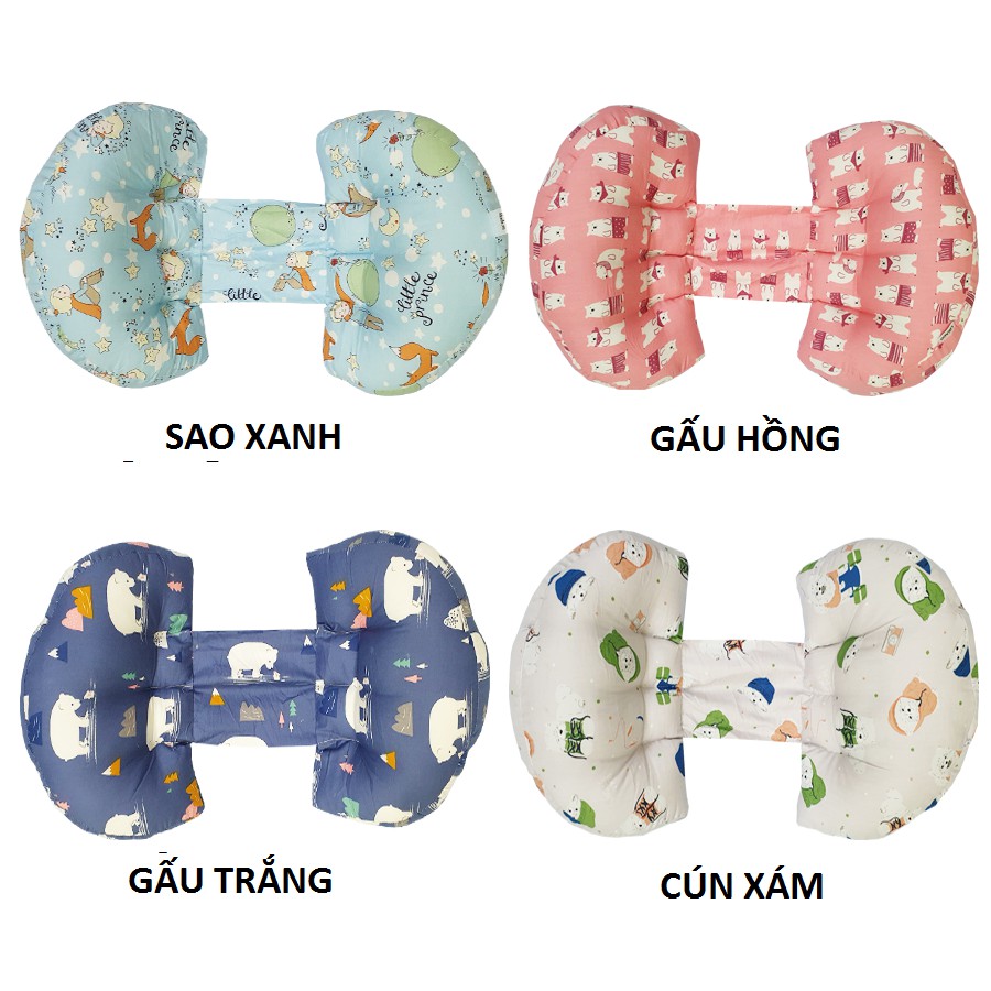 [LIKADO] Gối cho bà bầu vải 100% cotton ruột bông nhân tạo