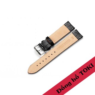 Dây da đen chỉ trắng da bê vetoo