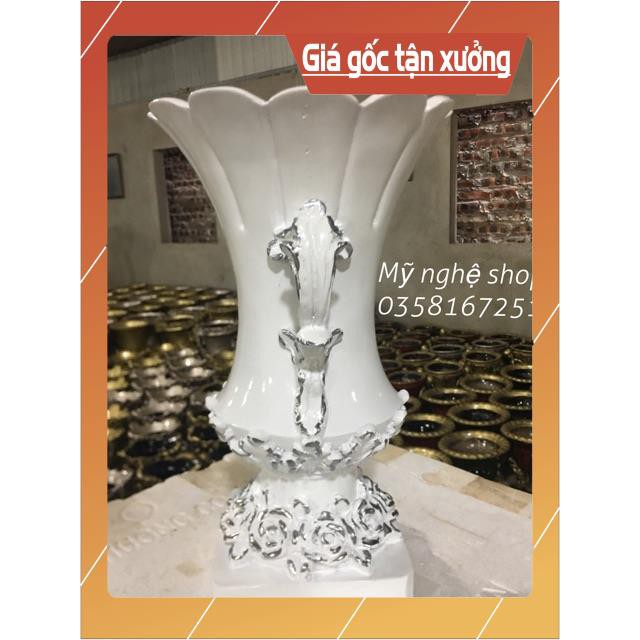Bình hoa composite,Mỹ nghệ shop, decor, trang trí, quà tặng sinh nhật, tân gia, bình hoa giả, cao cấp mã cúp 5 bao vỡ
