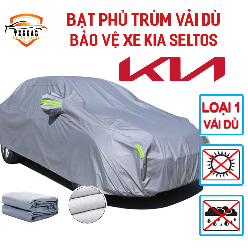[KIA SELTOS ] Bạt vải dù phủ trùm kín bảo vệ xe ô tô KIA SELTOS  chất liệu vải dù oxford cao cấp
