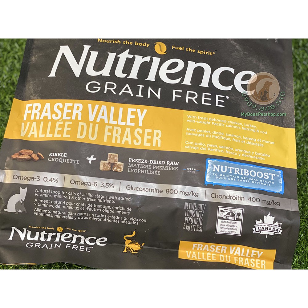 Hạt Nutrience SubZero Cho Mèo Mọi Độ Tuổi - Gà Tây, Cá Hồi &amp; Rau Củ Quả 5kg