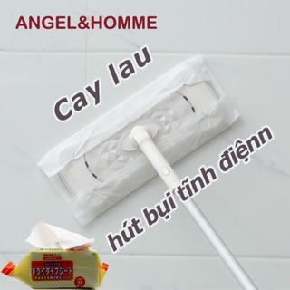 👍🏻 Cây lau nhà xoay phẳng lau ướt và khô dùng lau bụi 👍🏻