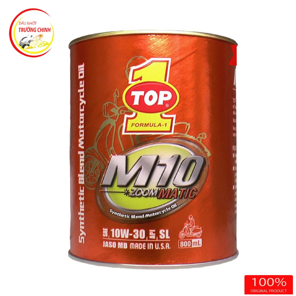 Nhớt Top 1 M10 Zoom và Action Matic 10W30 800ML, 1L dành cho xe ga