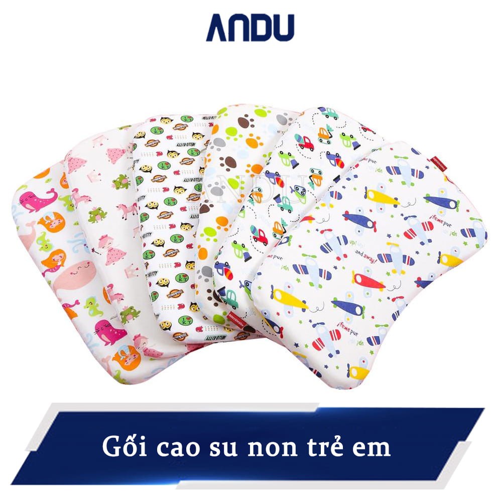 Gối Cao Su Non Cho Em Bé, Gối Mềm Cao Cấp Cho Bé