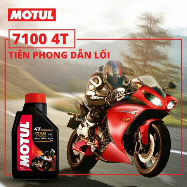 Nhớt Ester 100% tổng hợp Motul 7100 10W50 MA2 SN 4T