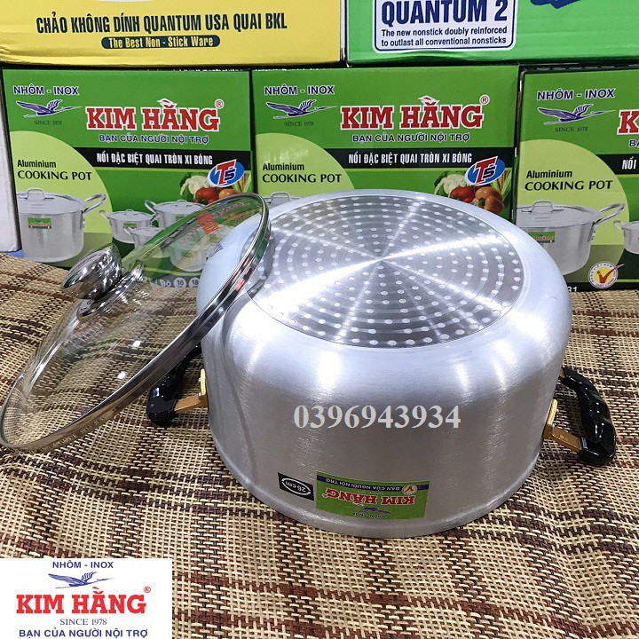 Nồi Kim Hằng Long-life mẫu mới, hàng mới về size 20cm nắp kiếng, nồi siêu dày