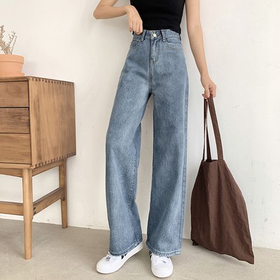 [SẴN] Quần jeans nữ ống rộng Ulzzang Quảng Châu QDJ18
