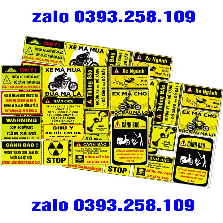 14 tem cảnh báo , logo cảnh báo dán xe | BigBuy360 - bigbuy360.vn