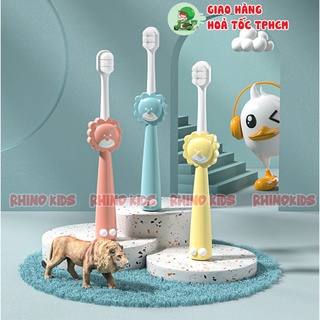 Bàn Chải Đánh Răng Lông Mềm Cho Bé Trai Gái Siêu Mảnh Thiết Kế Hoạt Hình An Toàn Cho Bé 2 - 10 Tuổi