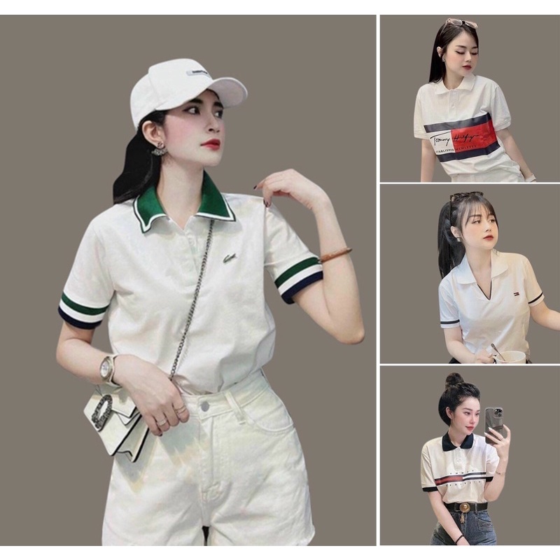 Áo polo nữ, áo thun polo vải Poly Cá Sấu co giãn.