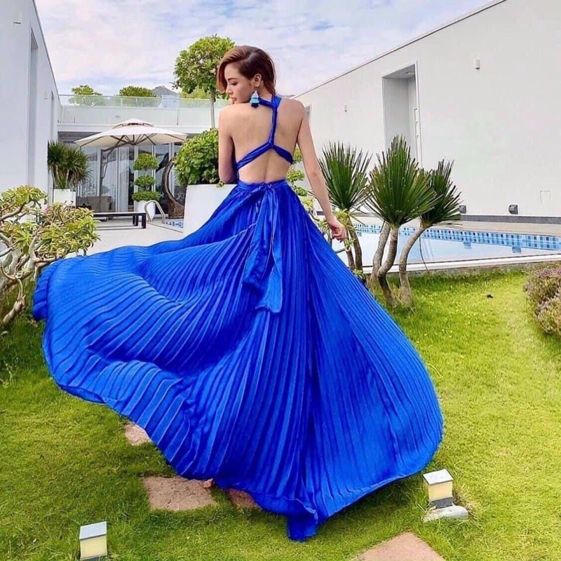 MAXI DẬP LY CAO CẤP CÓ CO GIÃN BA MÀU ĐỎ VÀNG XANH