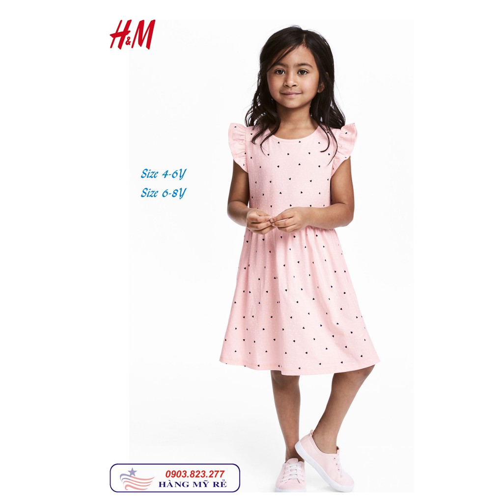 Đầm Jersey Tim Hồng H&M (Hàng Mỹ xách tay)