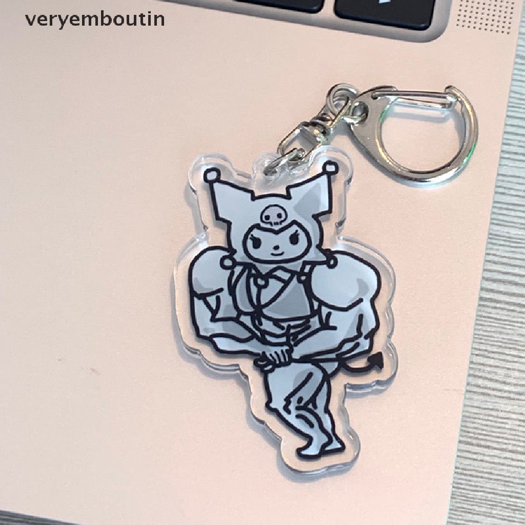 Móc khóa hình nhân vật Kuromi Mymelody Cinnamoroll cơ bắp độc đáo