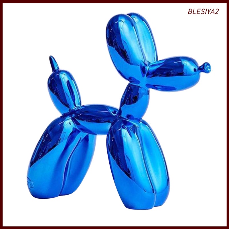 Resin Arts Crafts Balloon Dog Figurine Statue Balloon Dog Kids Toy Gift Blue