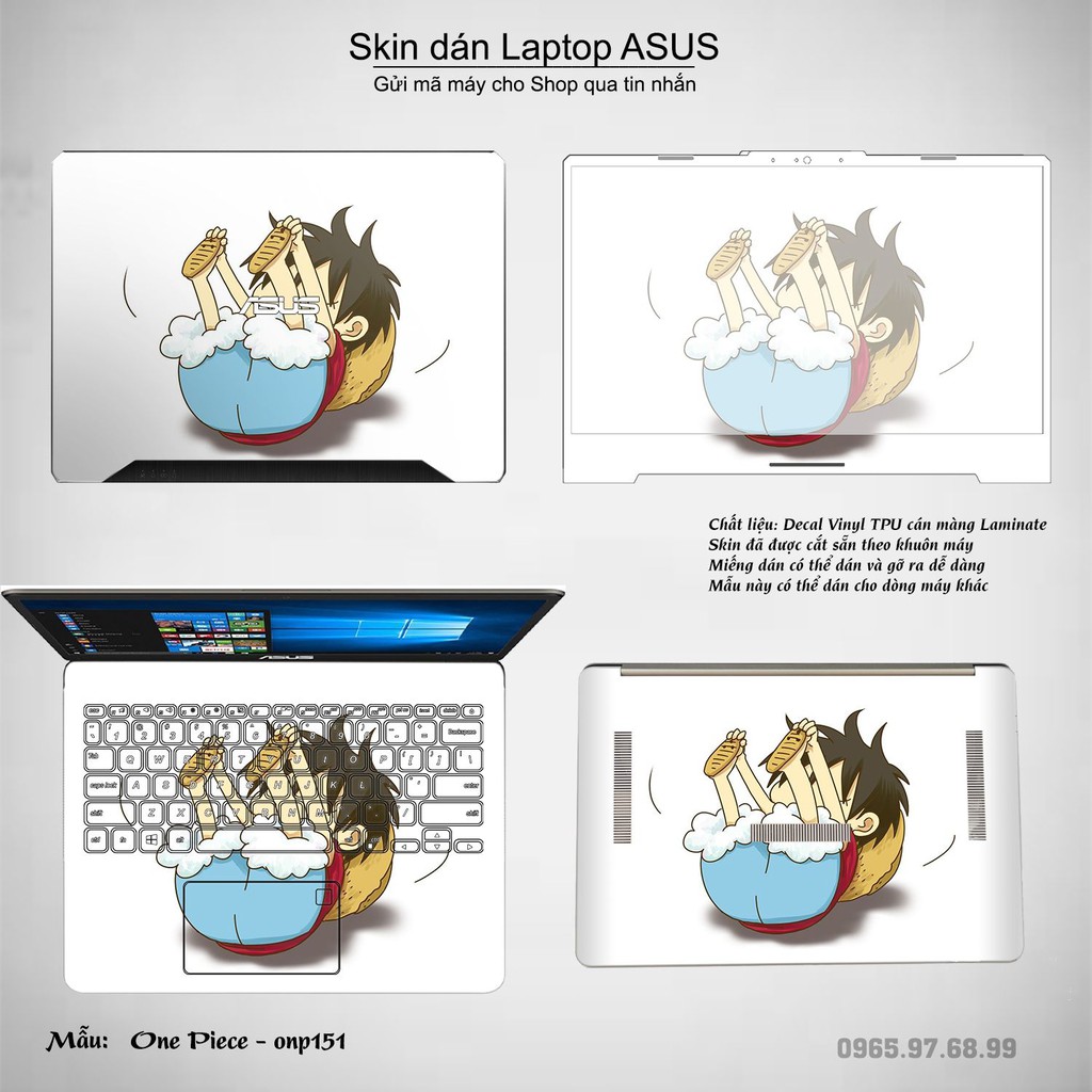Skin dán Laptop Asus in hình One Piece _nhiều mẫu 19 (inbox mã máy cho Shop)