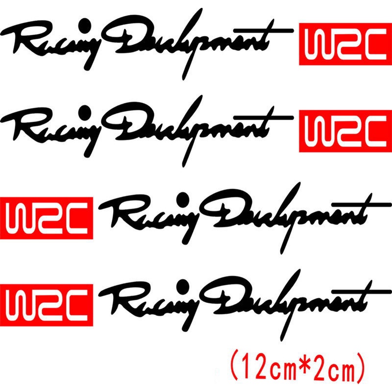 Bộ 4 tem tay nấm cửa xe ô tô racing 12x2cm