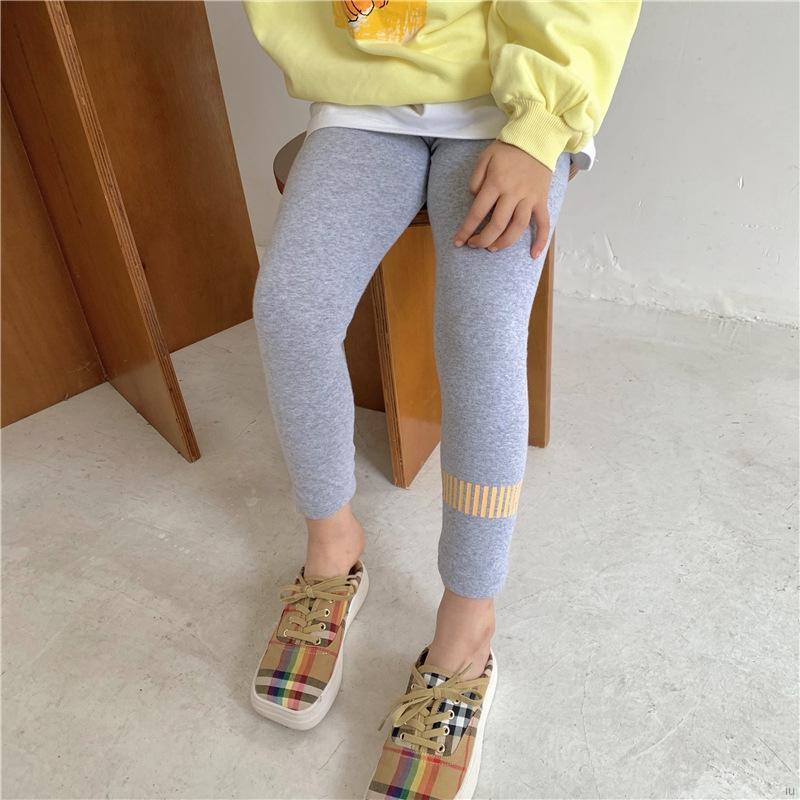 Quần Legging Cotton Màu Trơn Đơn Giản Cho Bé Gái