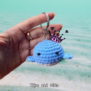 Treo móc khóa cá heo nhỏ, Dolphin Key Chain Crochet