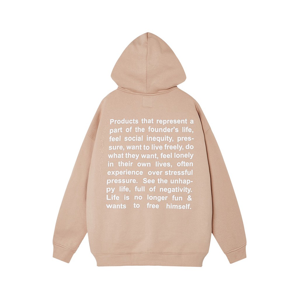 HOODIE "DEFINITION VER2" DOUBLE LABEL TAN | BigBuy360 - bigbuy360.vn