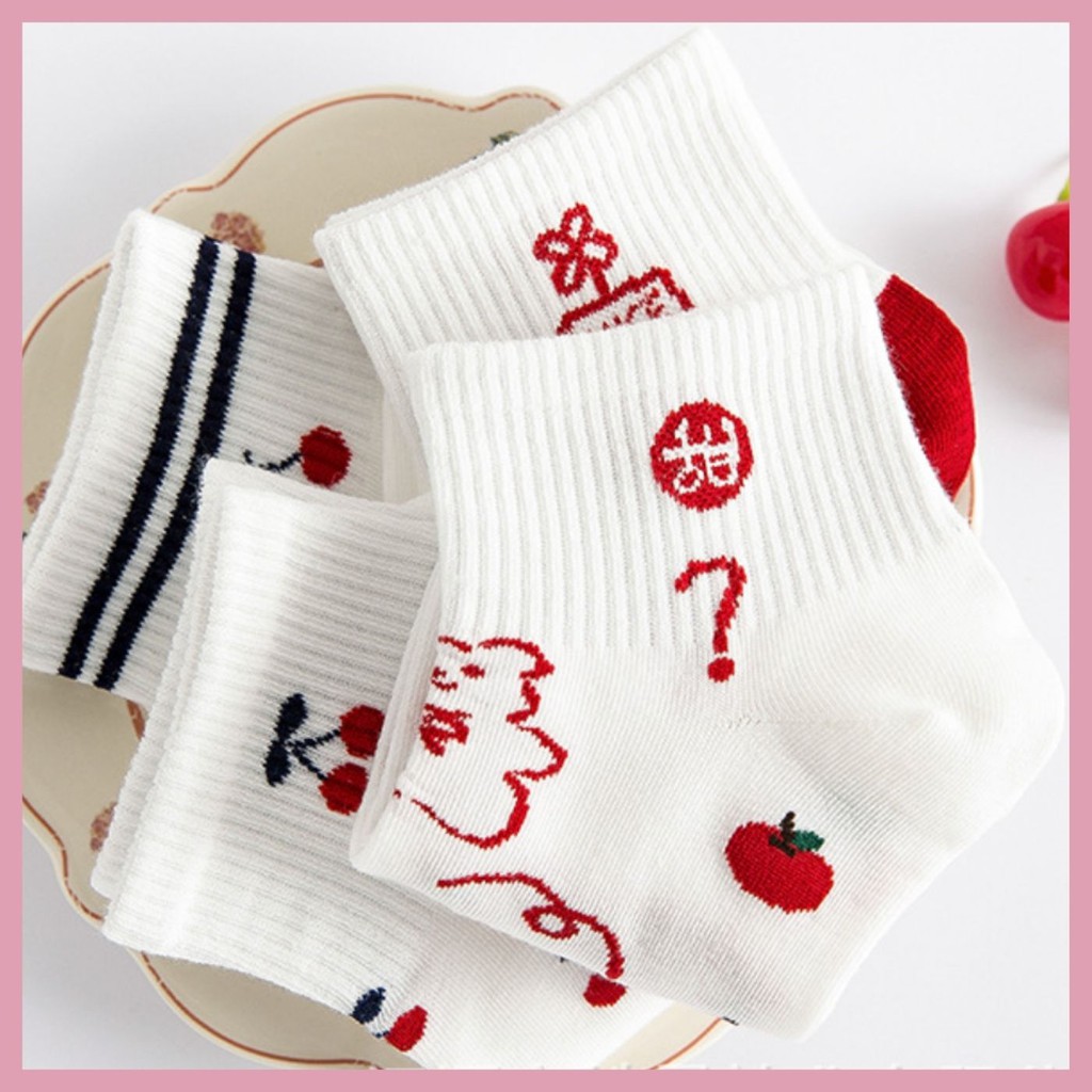 VỚ TẤT CỔ VỪA ĐỎ ULZZANG SIÊU XINH