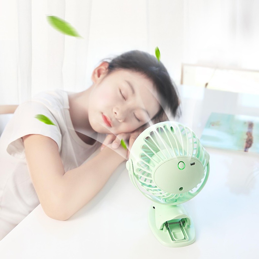 Quạt tích điện yoobao F04, quạt sạc mini kẹp địa hình đa năng, để bàn pin sạc 6400mah, tích điện 32h