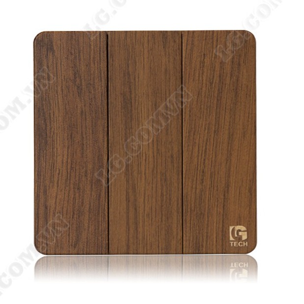 Ổ điện vuông .Công tắc điện đèn Vân gỗ cao cấp LG Tech series LG-AB-05 - Hàng chính hãng