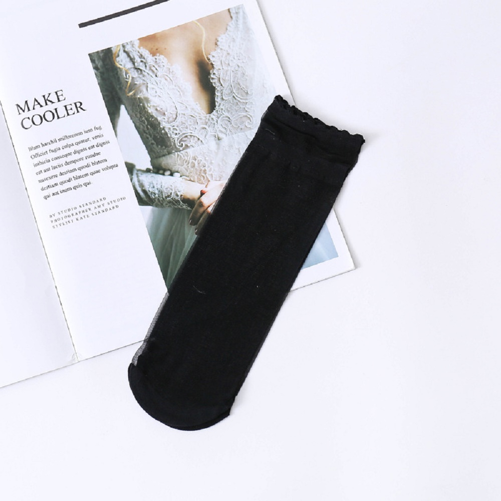 (Hàng Mới Về) Bộ 5 Đôi Tất Ren Trong Suốt Thời Trang Mùa Hè Cho Nữ