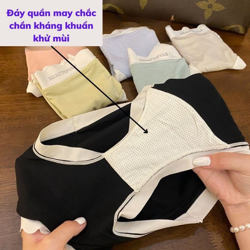 Quần lót nữ thun lạnh kiểu dáng đơn giản xinh xắn, quần chíp nữ thoáng mát kháng khuẩn mềm mại L058