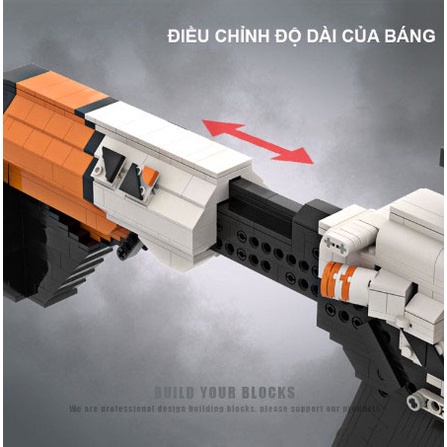 Đồ Chơi Lắp Ráp Mô Hình CSGO Súng M4A4 Asiimov Thiết Kế Theo Tiêu Chuẩn Kevin183 Với 1600+ Chi Tiết