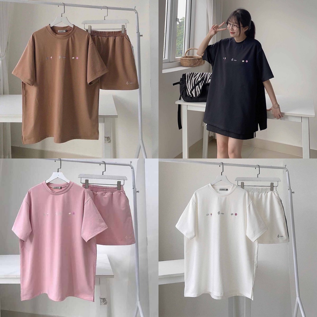 Set Váy Nữ CASTA Chất Liệu Da Cá Set Đồ Nữ Đi Chơi Gồm Áo Phông Nữ Form Rộng Kèm Chân Váy Chữ A 8126 và Áo ARROW 10029