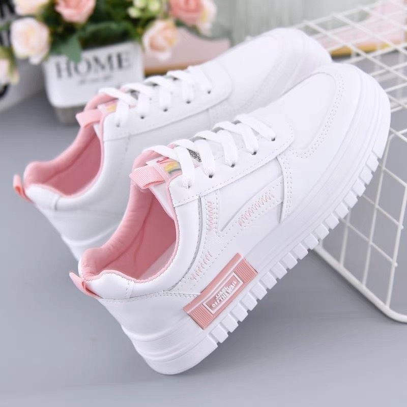 Giày thể thao nữ, giày nữ sneaker Đế Cao Da Mềm Kiểu Dáng Hàn Quốc DVT 1017707