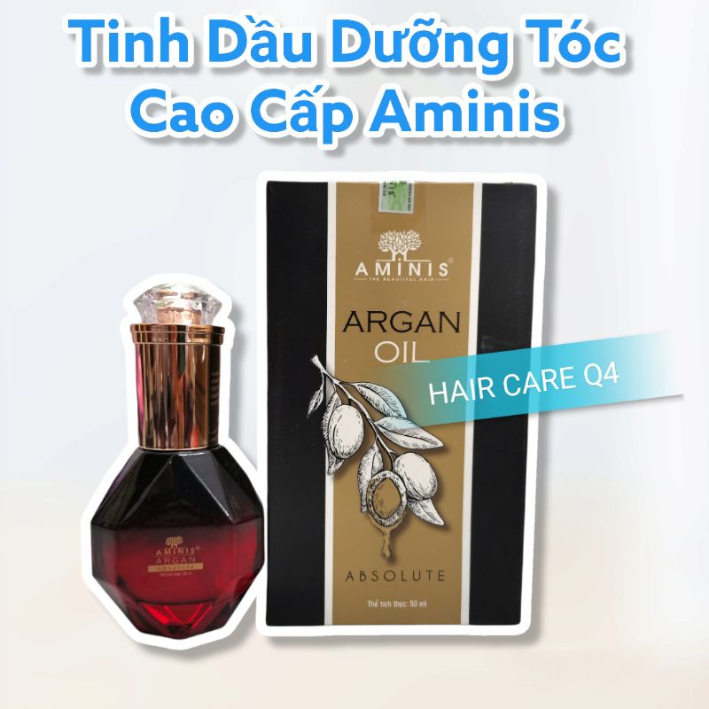 Tinh Dầu Dưỡng Tóc Cao Cấp Argan Oil Aminis 50ml Hàng Chính Hãng - Hair Care Q4