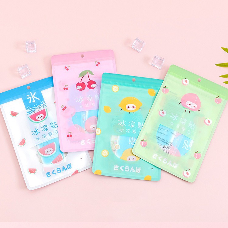 Miếng dán lạnh pad lạnh làm mát giảm nhiệt cho ngày hè mẫu mới cực cute( 1 gói 2 miếng)