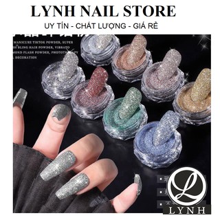 Nhũ rắc flash siêu sáng , nhũ rắc nail set 8 hũ