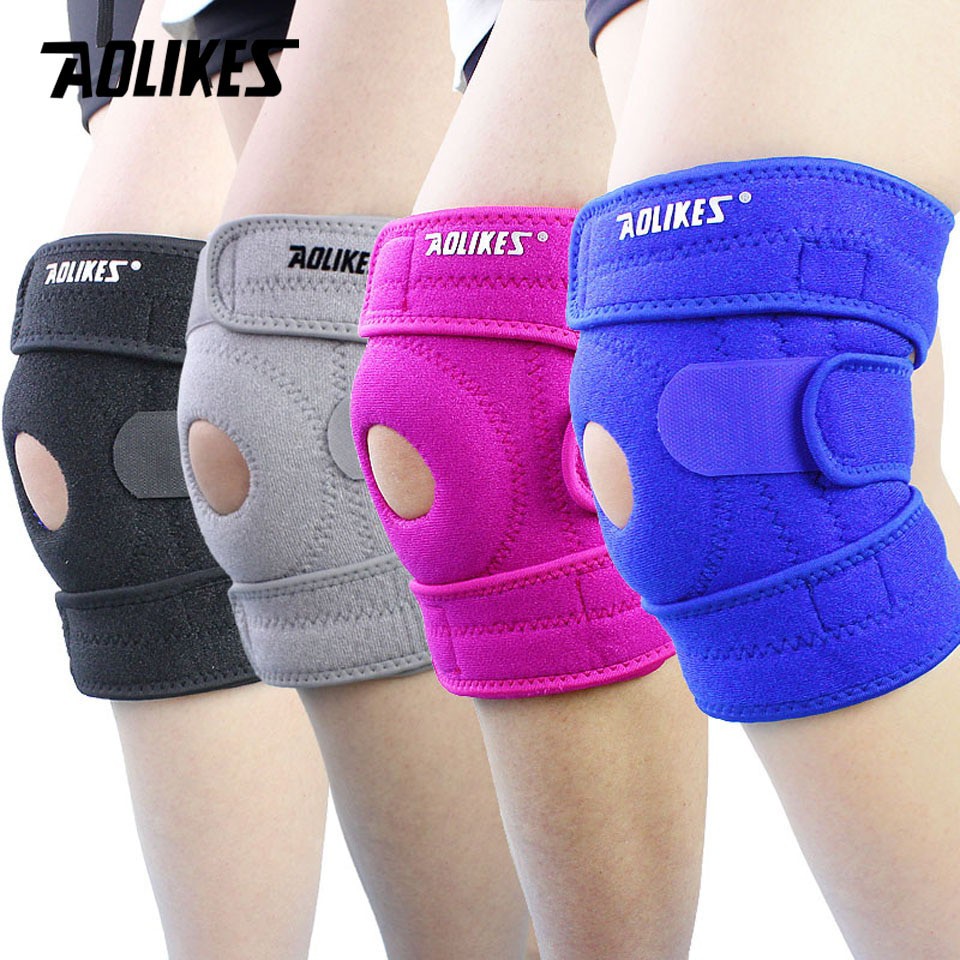 Đai quấn bảo vệ đầu gối thể thao AOLIKES A-7912 thoáng khí tránh xô lệch trệch khớp four spring sport knee support