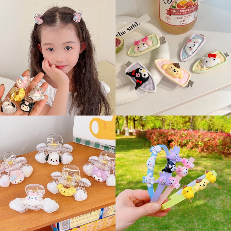Kẹp Tóc / Kẹp Tóc Mini Họa Tiết Hoạt Hình Phong Cách Hàn Quốc Thời Trang Cho Bé Gái